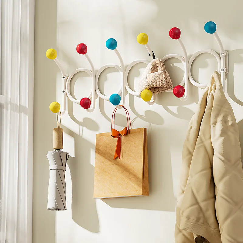 Baby Nursery Organizer - Gancho de Parede Metálico Colorido para