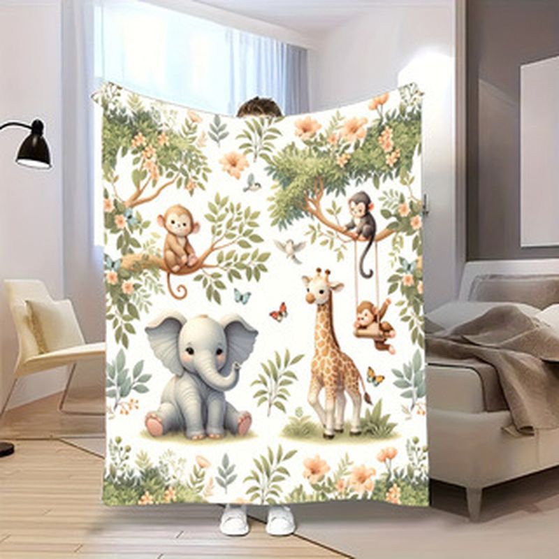 Baby Nursery Fabric - Cobertor de Bebê VIKAMA com Estampa