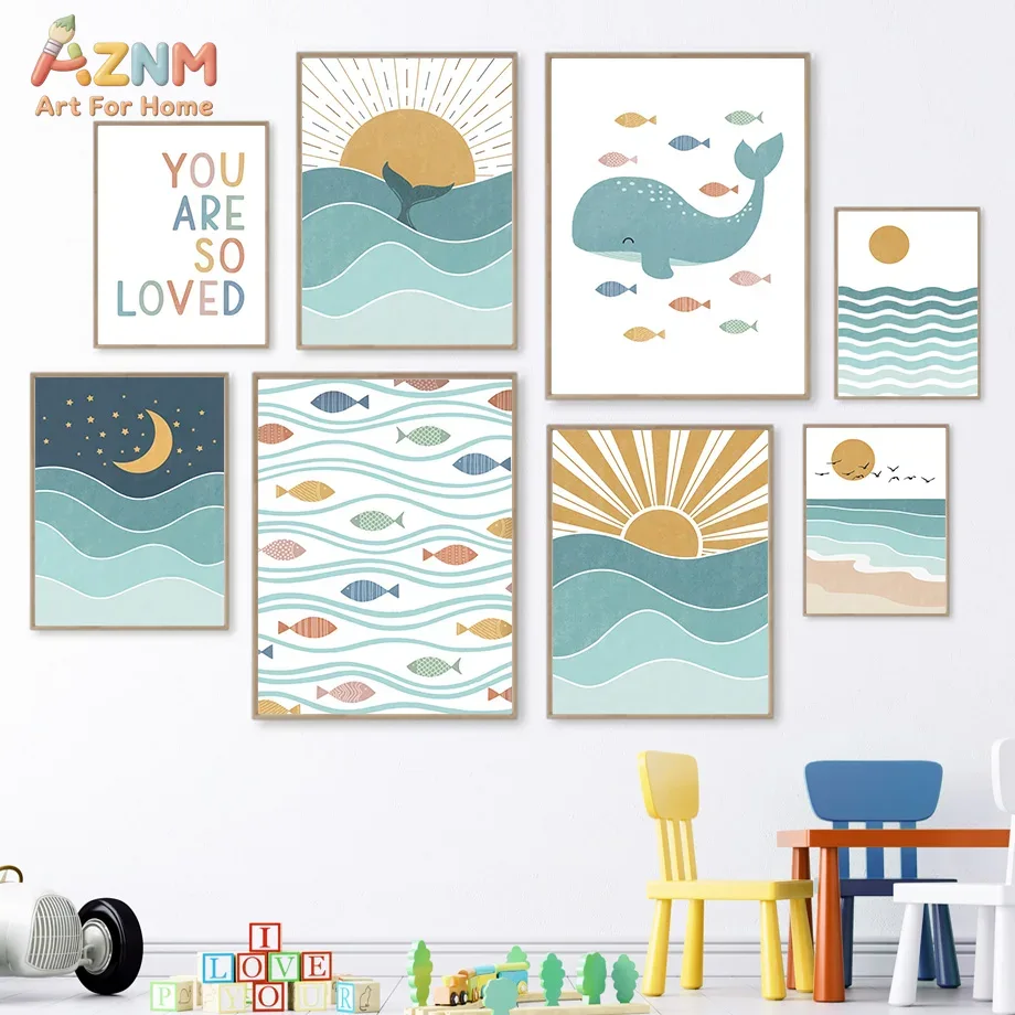 Baby Nursery Girl - AZNM Arte de Parede em Tela