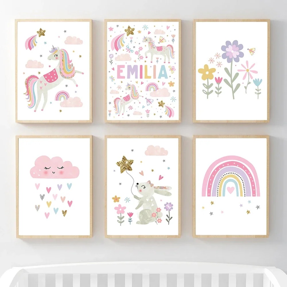 Baby Nursery Girl - Arte de Parede para Quarto de