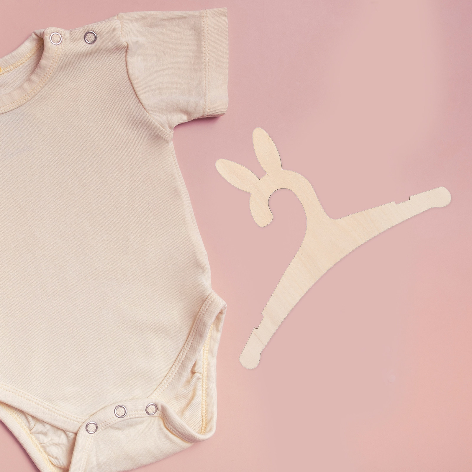 Baby Nursery Organizer - 5 Peças Cabides de Madeira DIY