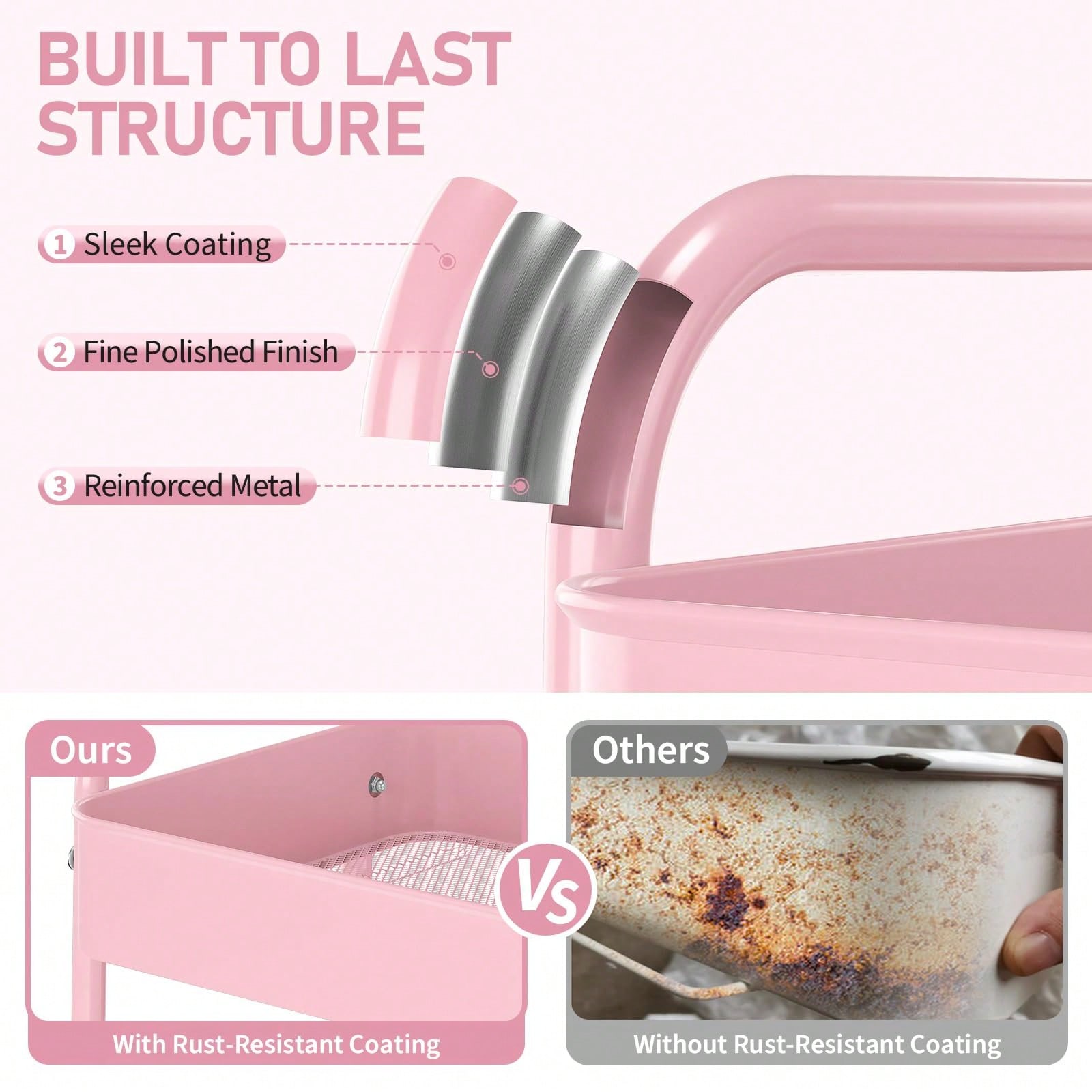 Carrinho de Metal de 3 Níveis  - Baby Nursery Modern avaliação e preço