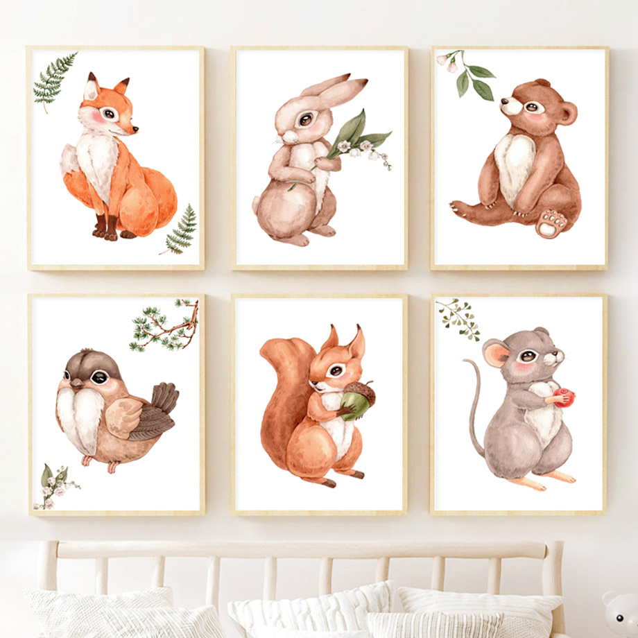 Arte de Parede em Aquarela com - Baby Nursery Gender Neutral avaliação e preço