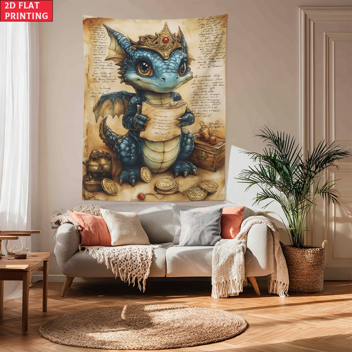 Dragão bebê coroa tesouro fant - Baby Nursery Modern avaliação e preço