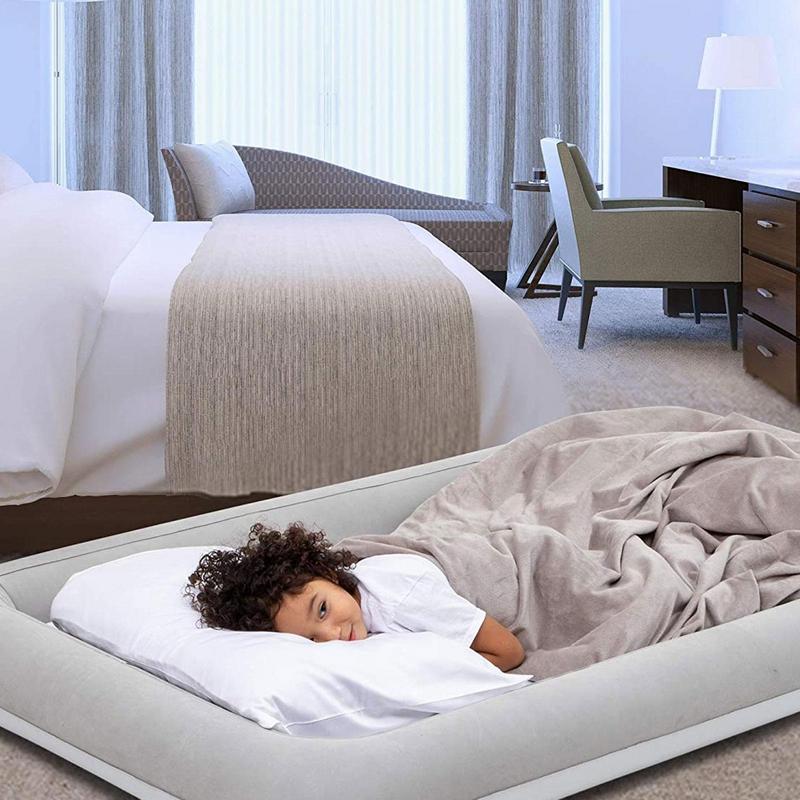 Cama de bebê inflável dobrável - Bed Rail Toddler avaliação e preço