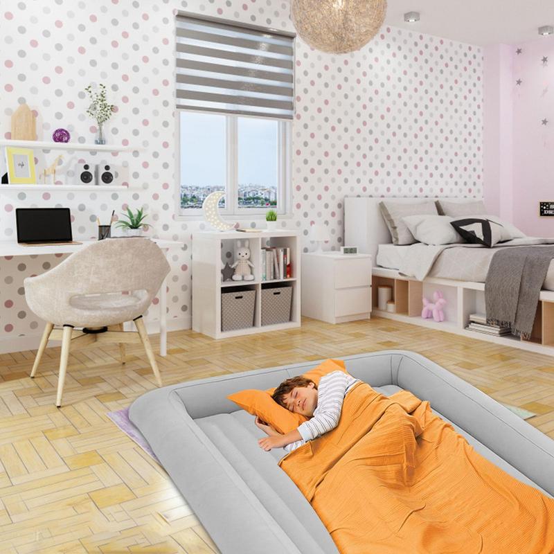 Cama de bebê inflável dobrável - Bed Rail Toddler avaliação e preço