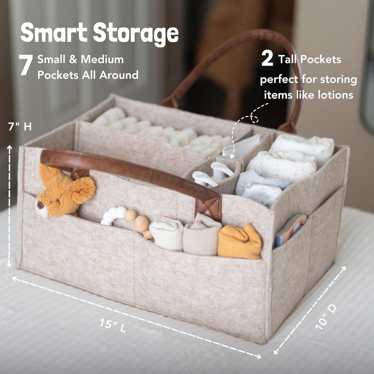 Cesto Organizador de Feltro pa - Baby Nursery Organizer avaliação e preço