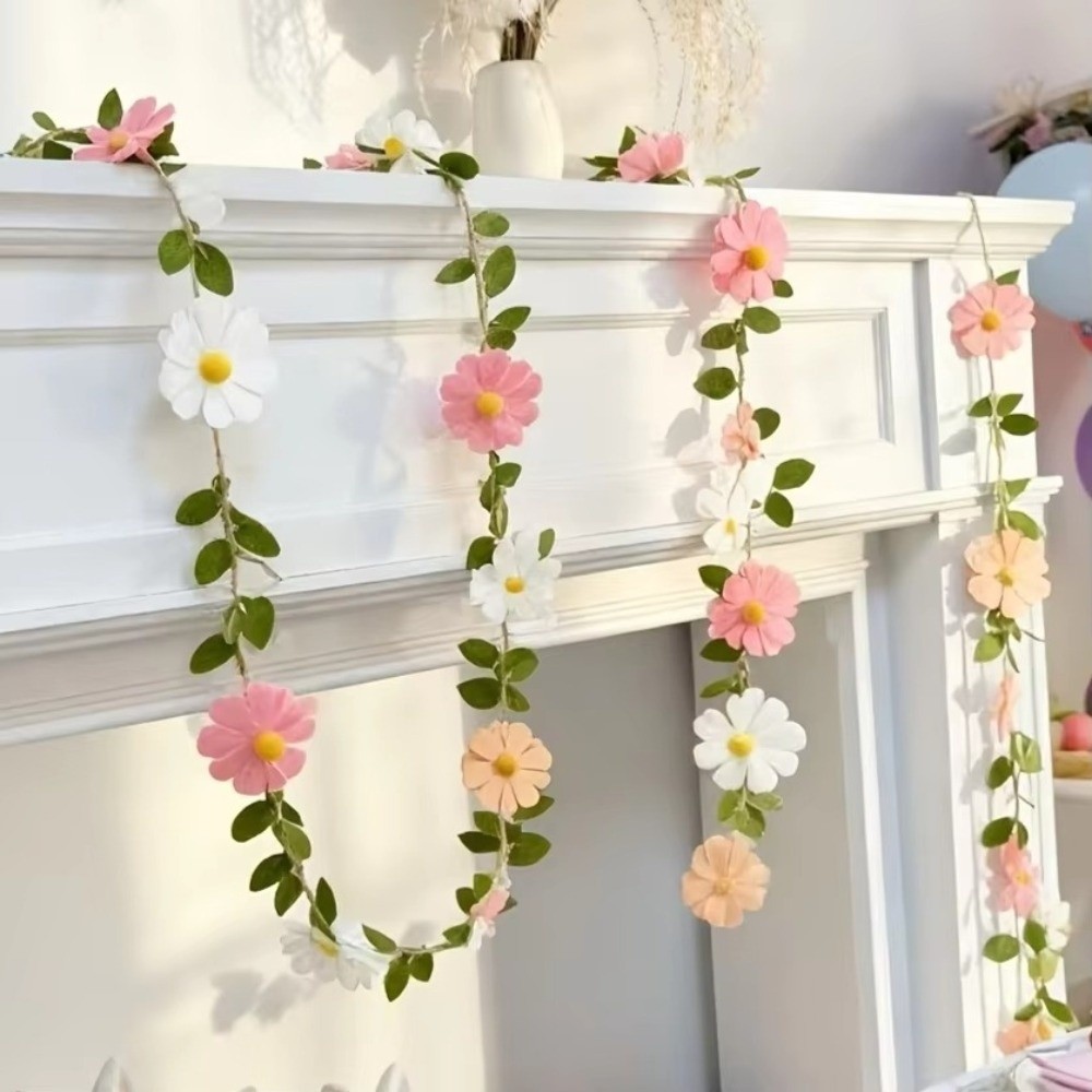 Banner de Margaridas em Feltro - Baby Nursery Garland avaliação e preço