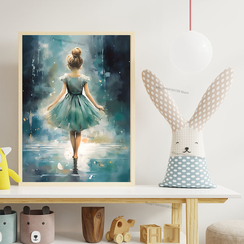 Pintura em aquarela de menina  - Baby Nursery Girl avaliação e preço
