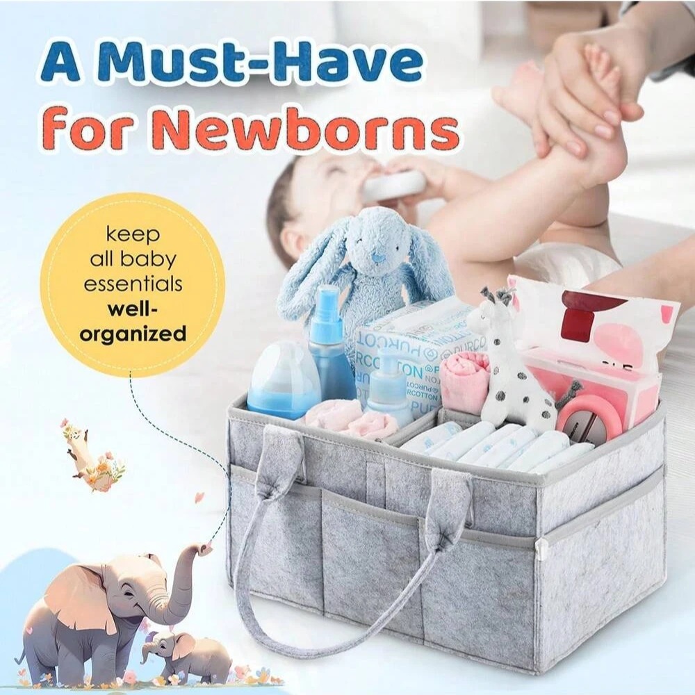Cesto Organizador de Fraldas p - Baby Nursery Gender Neutral avaliação e preço