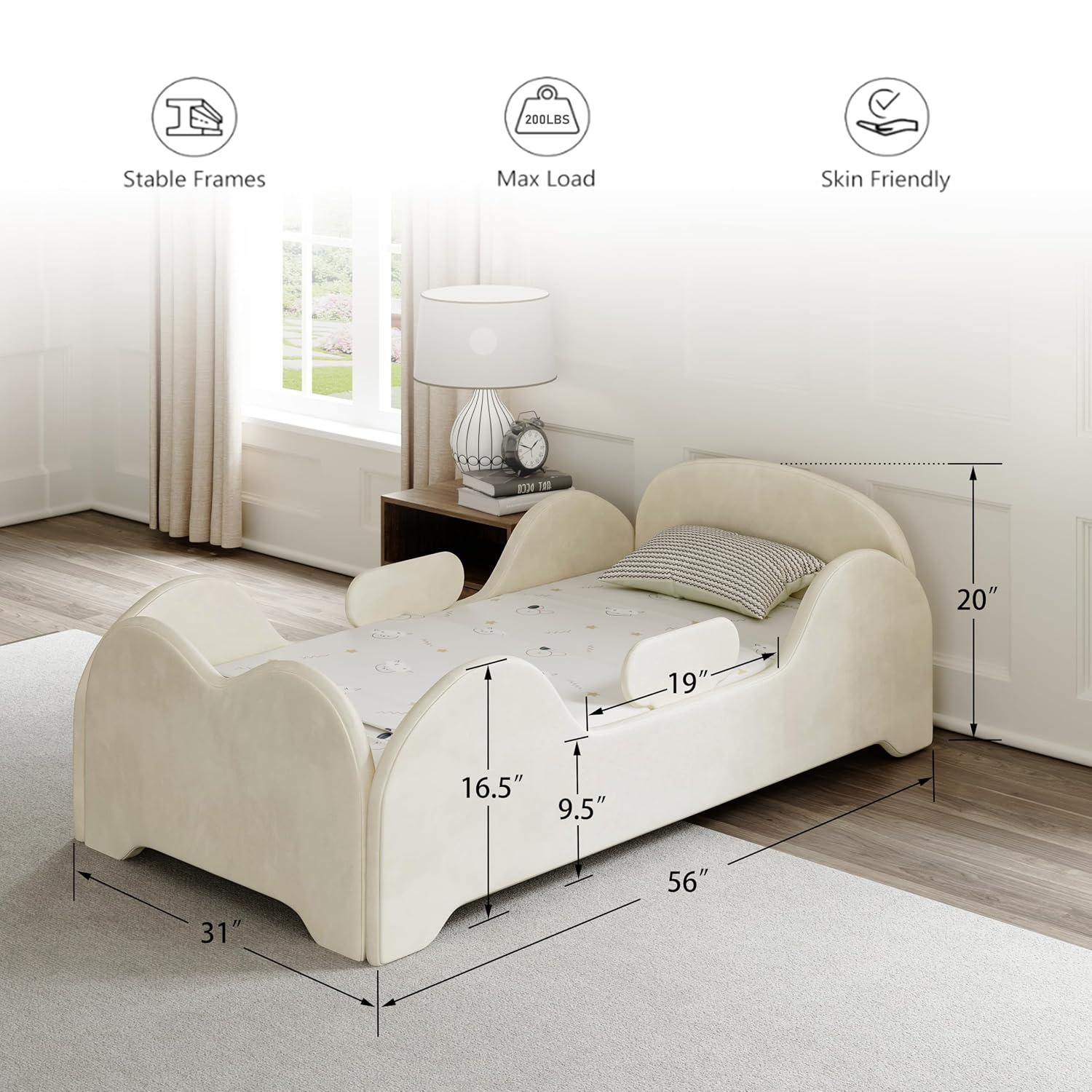 Cama de Chão para Crianças com - Bed Rail Toddler avaliação e preço