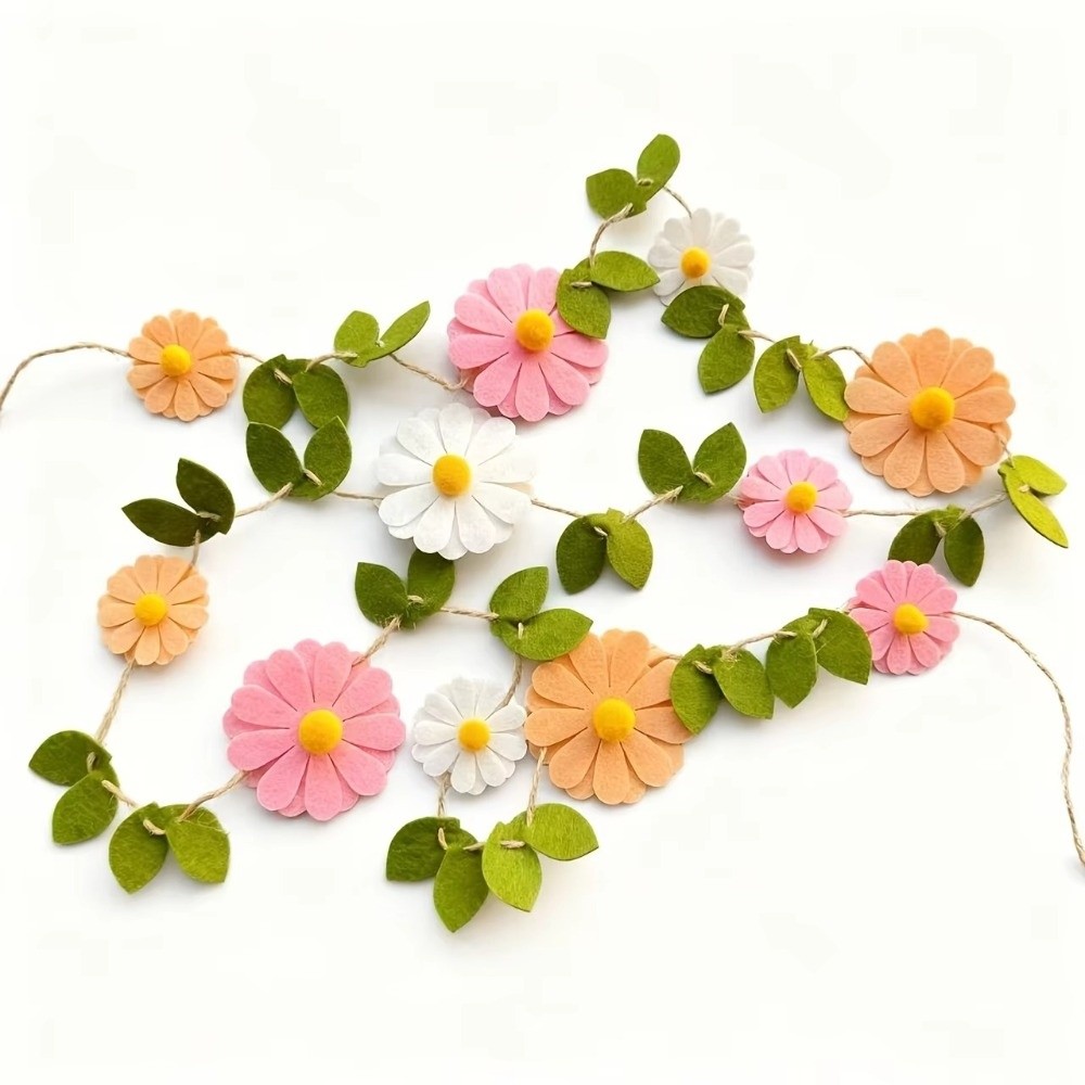 Faixa de margaridas de feltro  - Baby Nursery Garland avaliação e preço