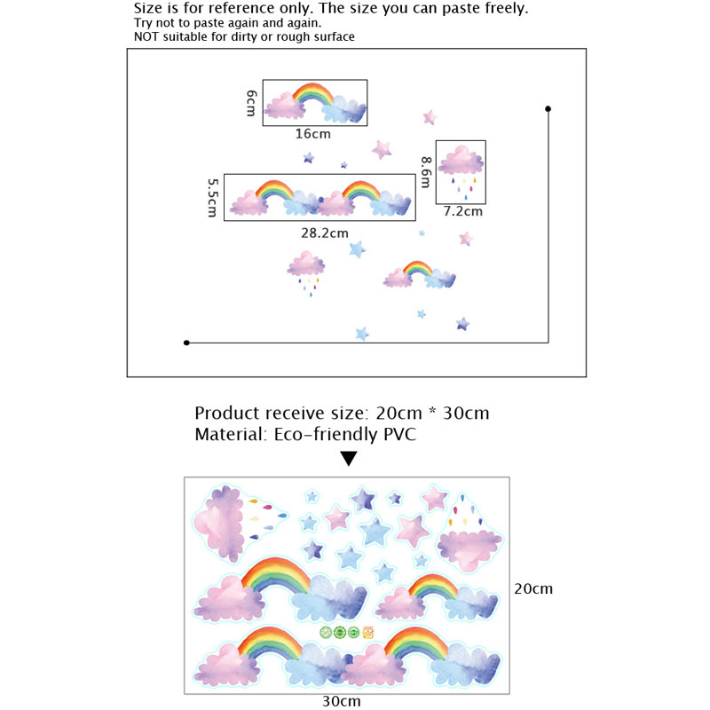 Adesivo de Parede Nuvem Arco-Í - Baby Nursery Layout avaliação e preço