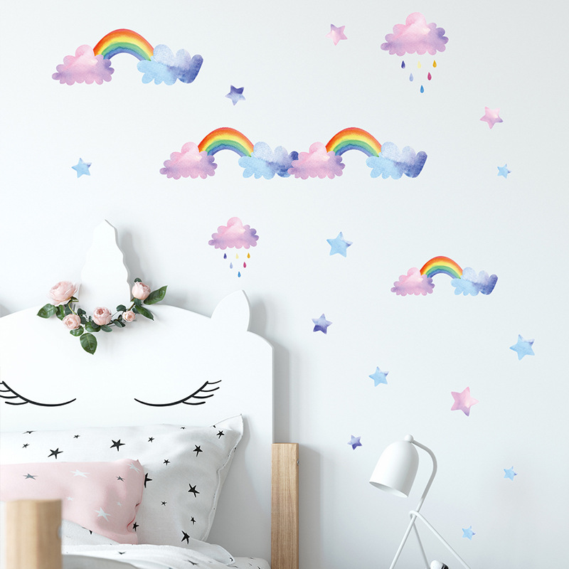 Adesivo de Parede Nuvem Arco-Í - Baby Nursery Layout avaliação e preço