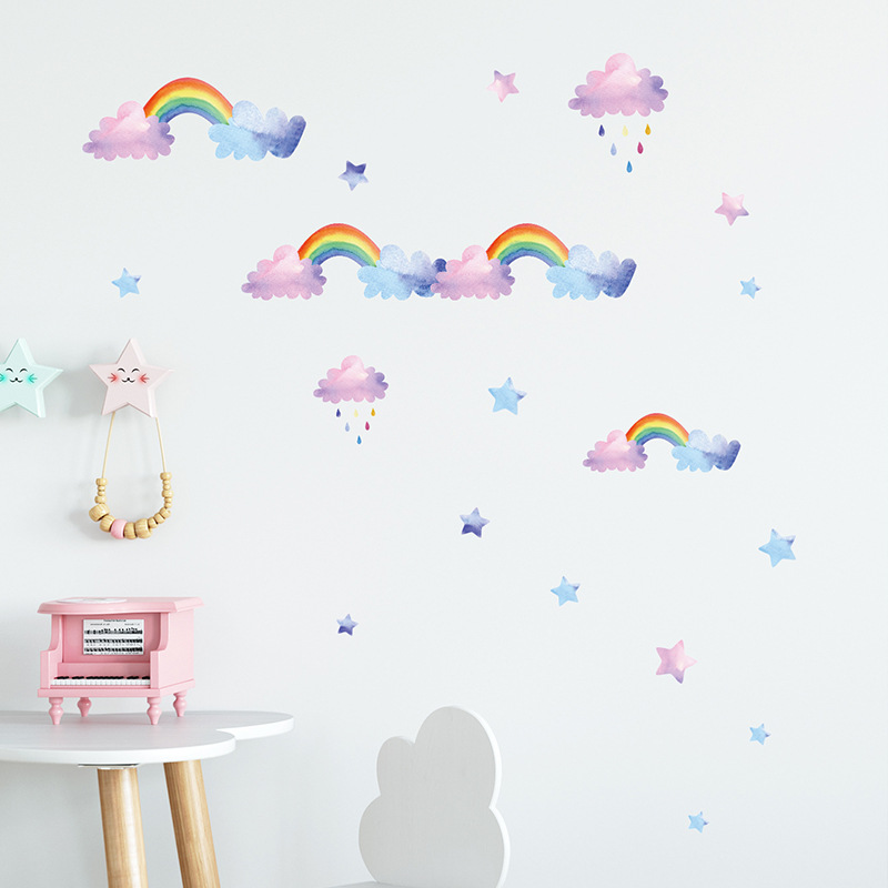 Adesivo de Parede Nuvem Arco-Í - Baby Nursery Layout avaliação e preço