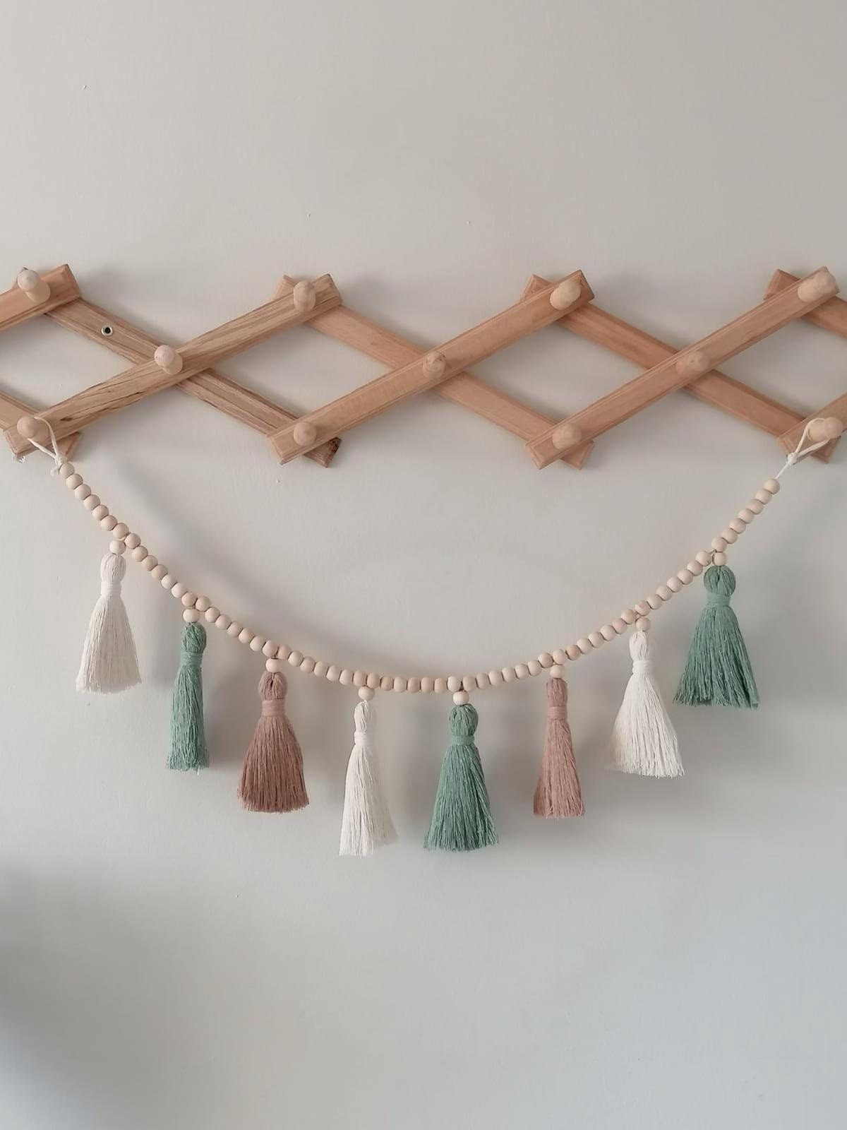 Borla Macrame Guirlanda, Boho  - Baby Nursery Garland avaliação e preço