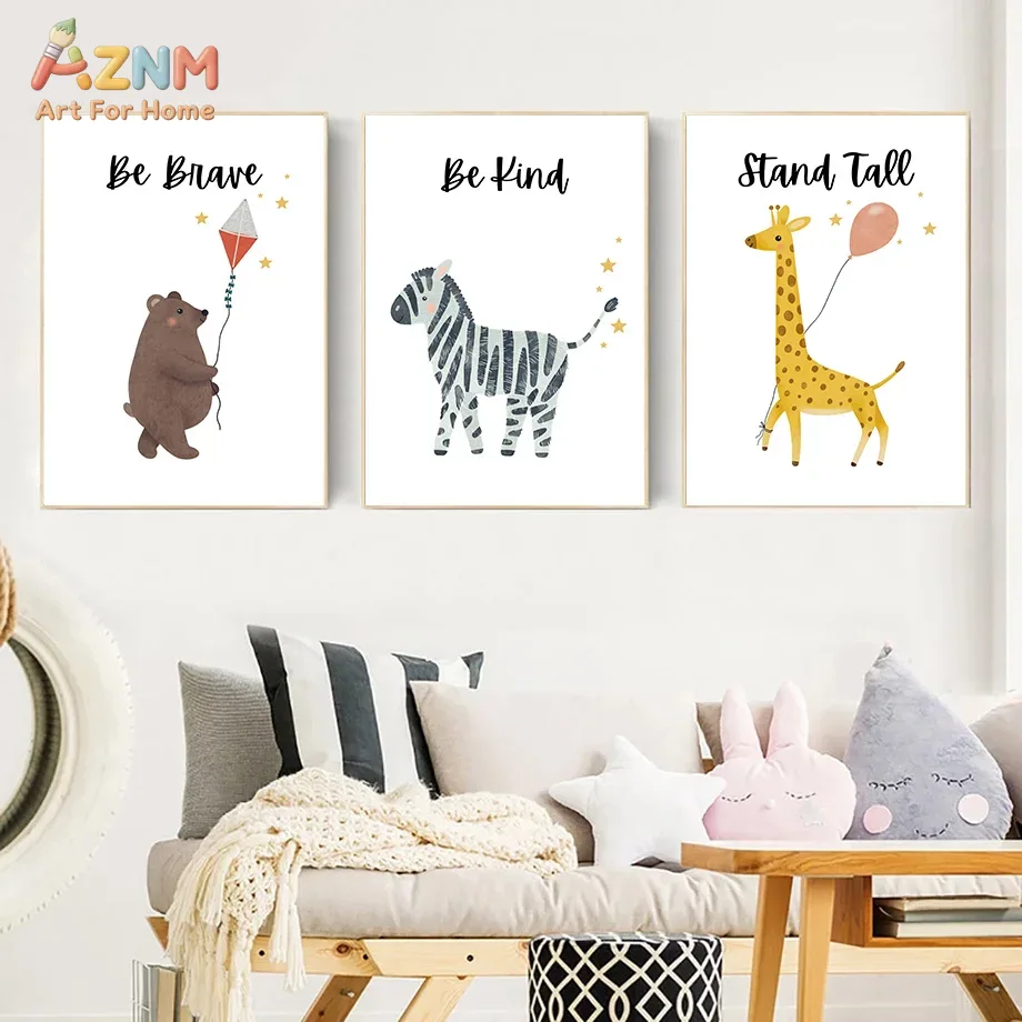 AZNM Be Brave Kind Stand Tall  - Baby Nursery Girl avaliação e preço