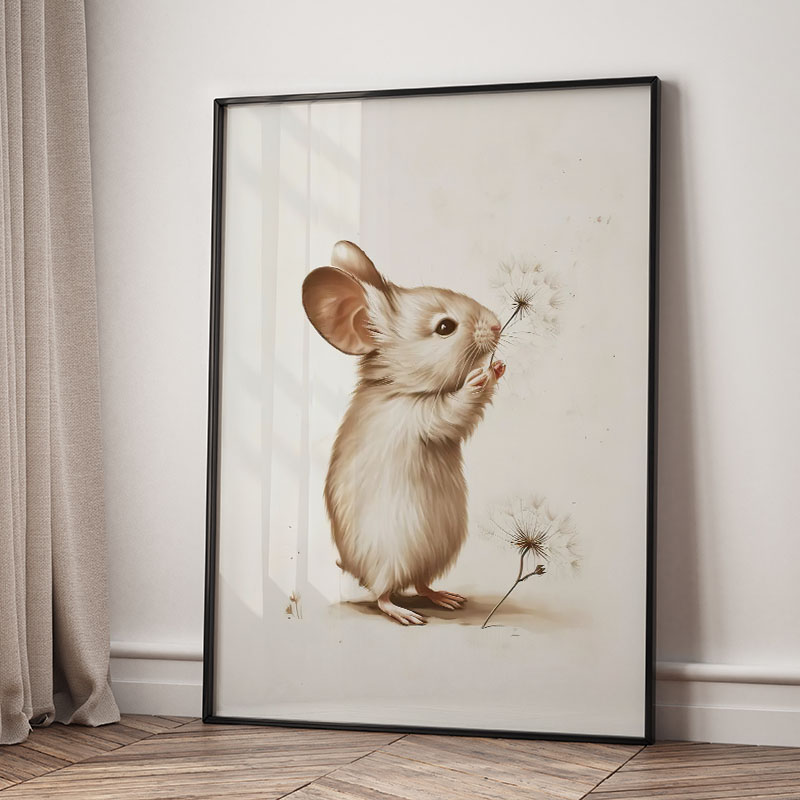 Pôster de Animais Urso Coelho  - Baby Nursery Modern avaliação e preço