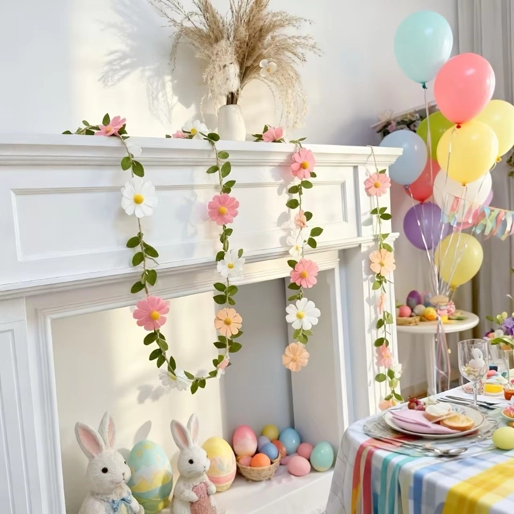 Banner de Margaridas em Feltro - Baby Nursery Garland avaliação e preço